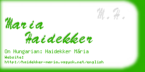 maria haidekker business card