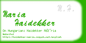 maria haidekker business card